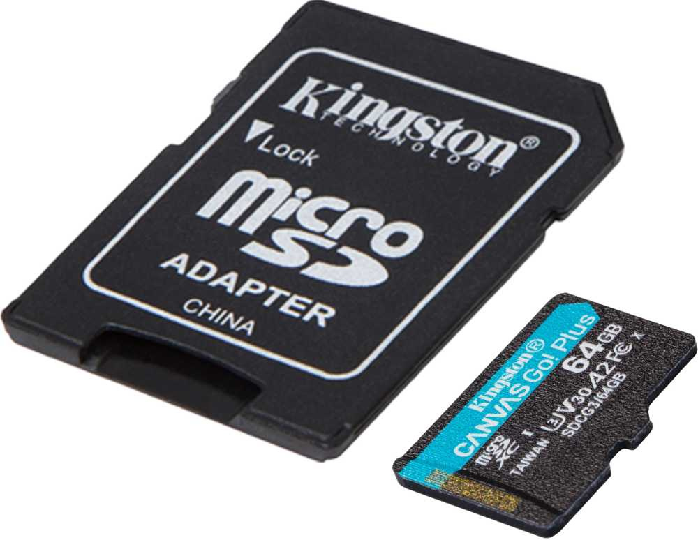 Флеш карта microSDXC 64GB Kingston SDCG3/64GB Canvas Go! Plus + adapter