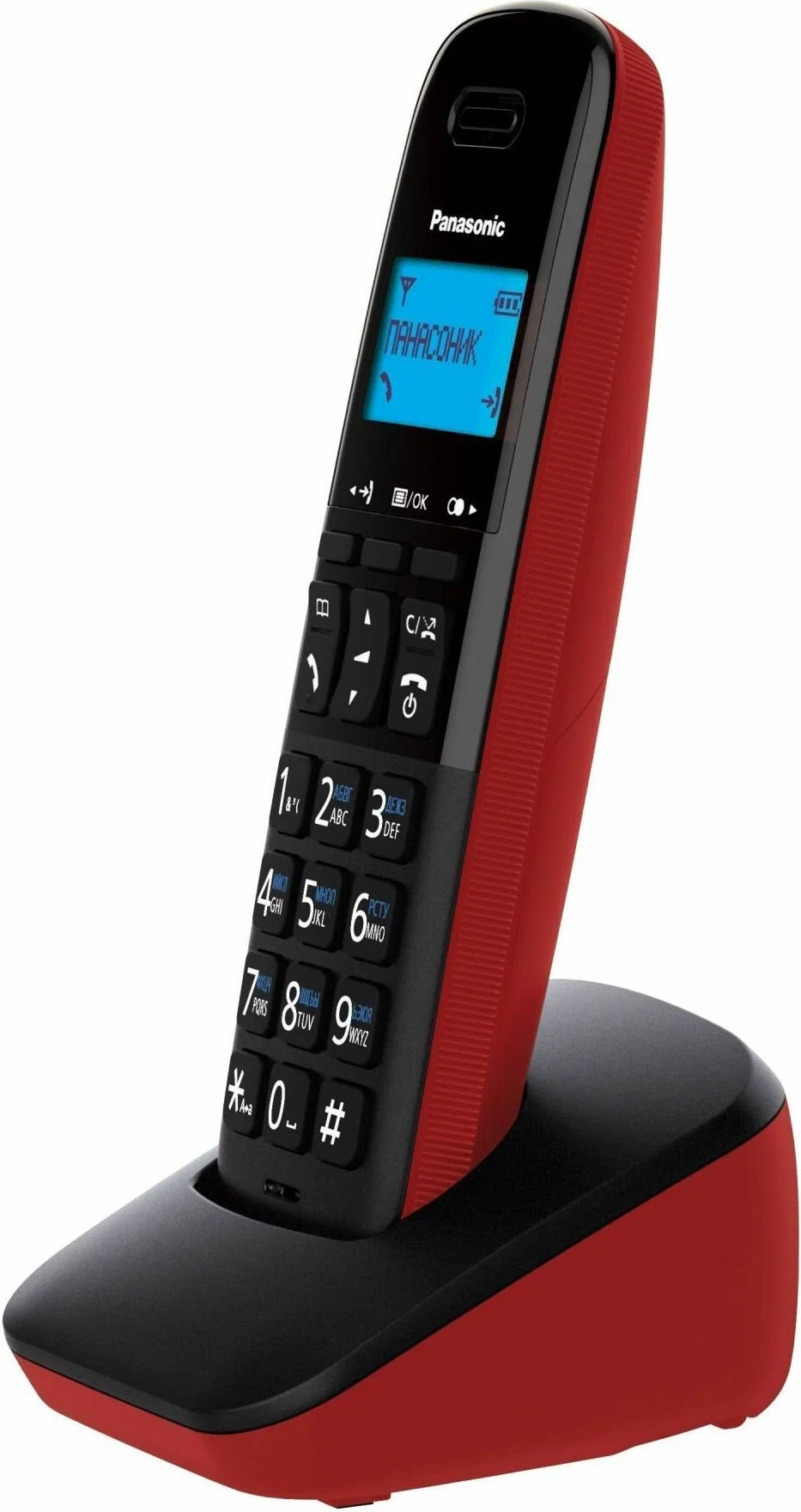 Р/Телефон Dect Panasonic KX-TGB610RUR красный/черный АОН