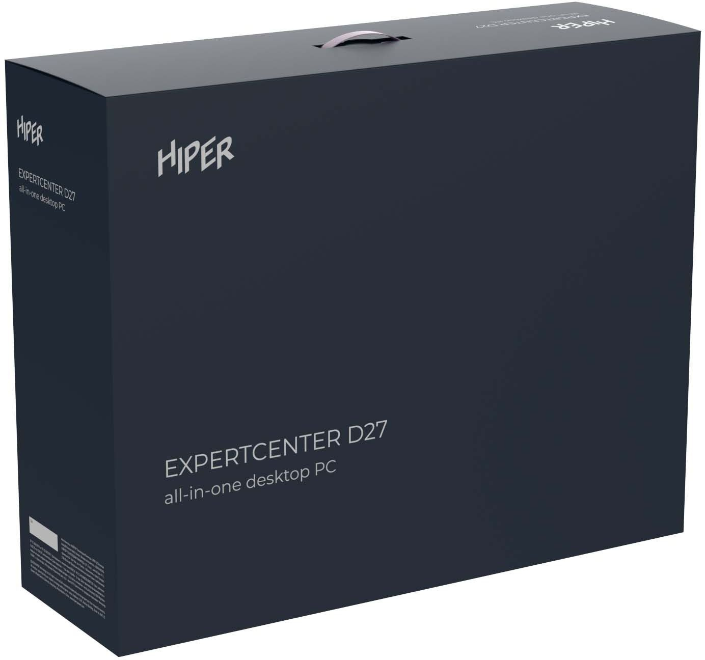 Моноблок Hiper ExpertCenter ED27 27" QHD i5 1240P (1.7) 16Gb SSD512Gb Iris Xe CR Windows 11 Professional GbitEth WiFi BT 100W клавиатура мышь Cam серый 2560x1440