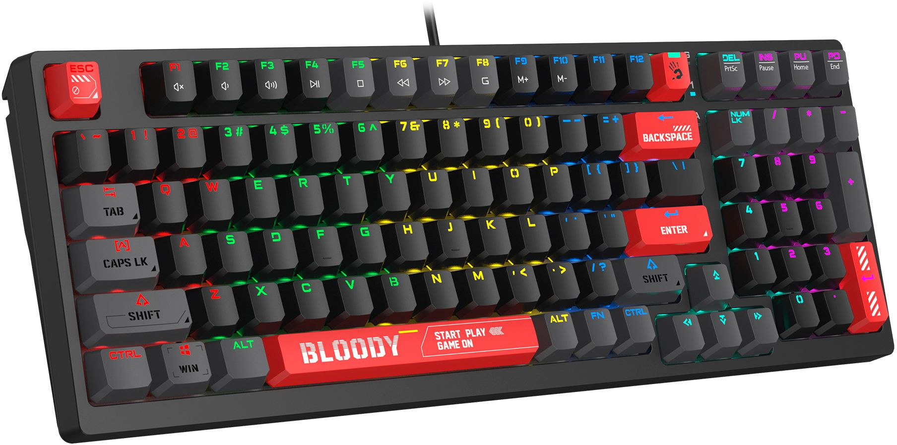 Клавиатура A4Tech Bloody S98 механическая красный USB for gamer LED (S98 RED)