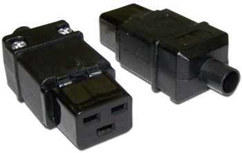 Вилка Lanmaster LAN-IEC-320-C19 IEC 60320 C19 16A 250V black