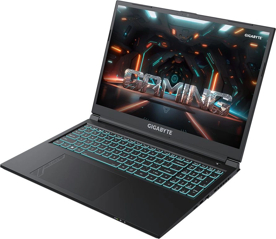 Ноутбук Gigabyte G6 Core i7 13620H 16Gb SSD1Tb NVIDIA GeForce RTX4060 8Gb 16" IPS FHD+ (1920x1200) Free DOS black WiFi BT Cam (KF-H3KZ854KD)