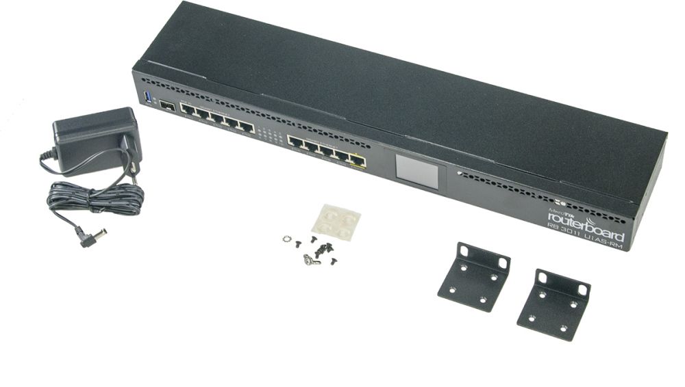 Роутер MikroTik RB3011UIAS-RM 10/100/1000BASE-TX/SFP черный