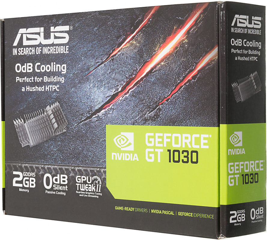 Видеокарта Asus PCI-E GT1030-SL-2G-BRK NVIDIA GeForce GT 1030 2Gb 64bit GDDR5 1228/6008 DVIx1 HDMIx1 HDCP Ret low profile