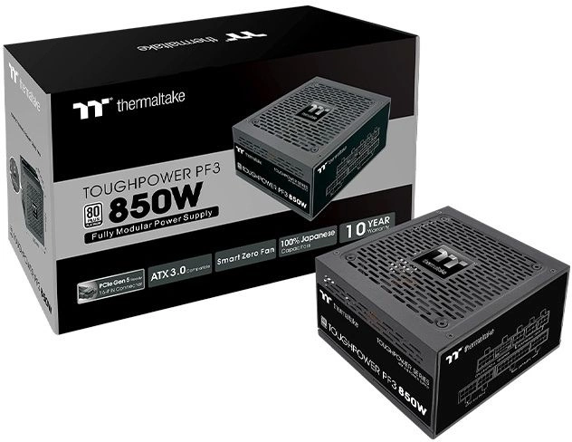 Toughpower PF3 PS-TPD-0850FNFAPE-3 0850W/Fully Modular/Non Light/Full Range/Analog/80 Plus Platinum/ PS-TPD-0850FNFAPE-3 0850W/Fully Modular/Non Light/Full Range/Analog/80 Plus Platinum/EU/100% JP CAP/All Flat Cables/Gen 5