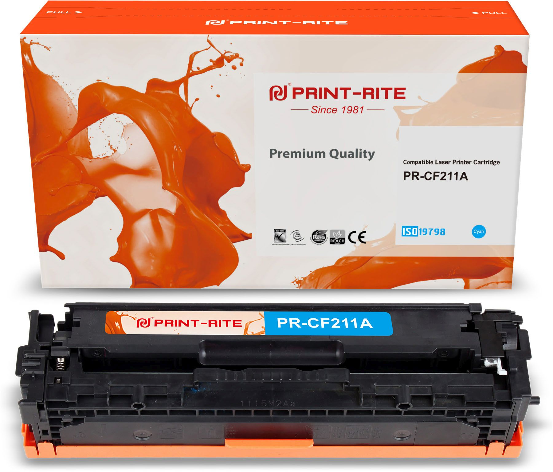 Картридж лазерный Print-Rite TFH993CPU1J PR-CF211A CF211A голубой (1800стр.) для HP LJ Pro 200/M251/M276