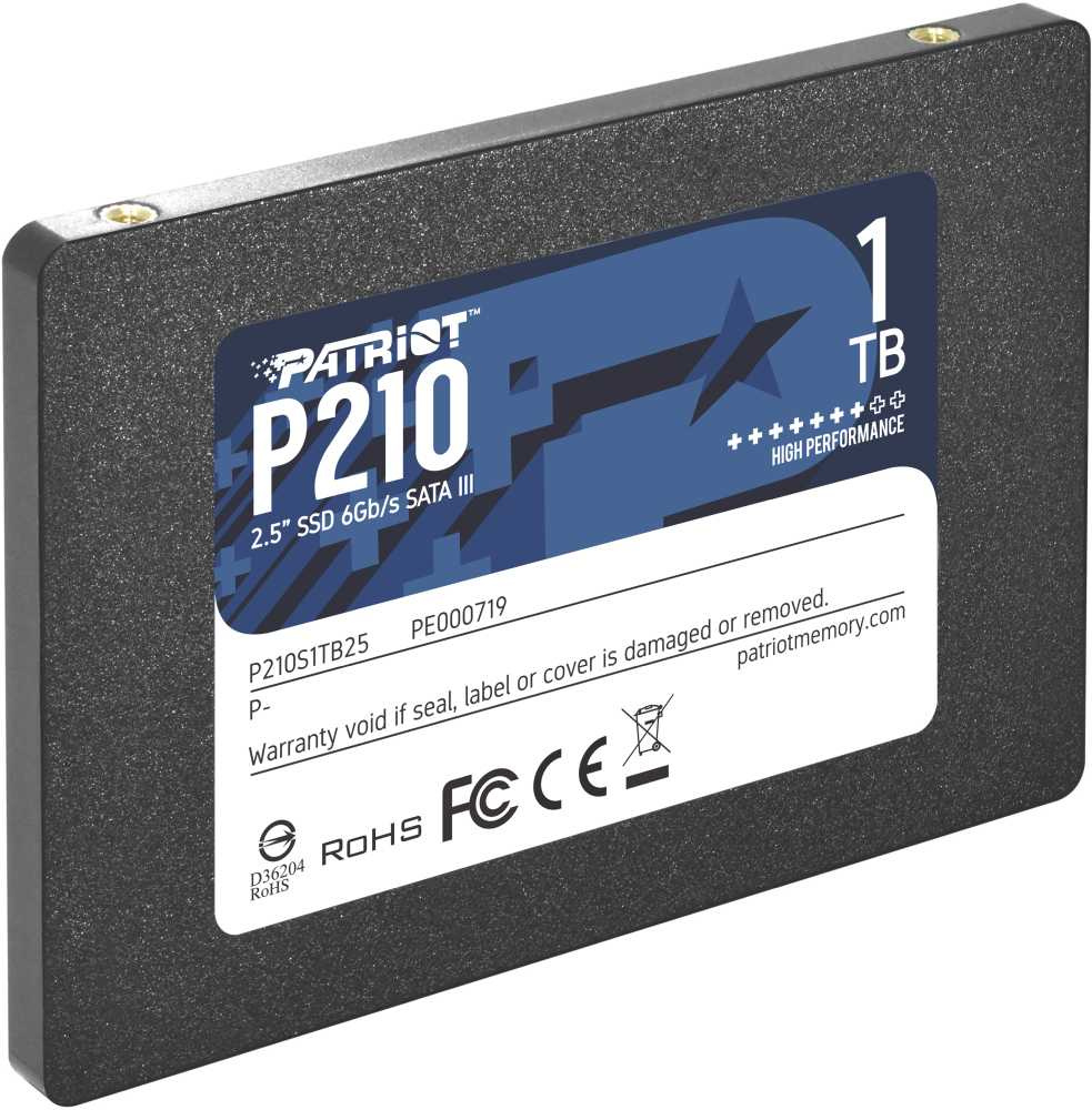 Накопитель SSD Patriot SATA-III 1TB P210S1TB25 P210 2.5"