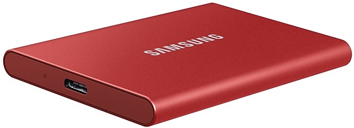 1.8" 2TB Samsung T7 Red External SSD MU-PC2T0R/WW USB 3.2 Gen 2 Type-C, 1050/1000, RTL (312441)