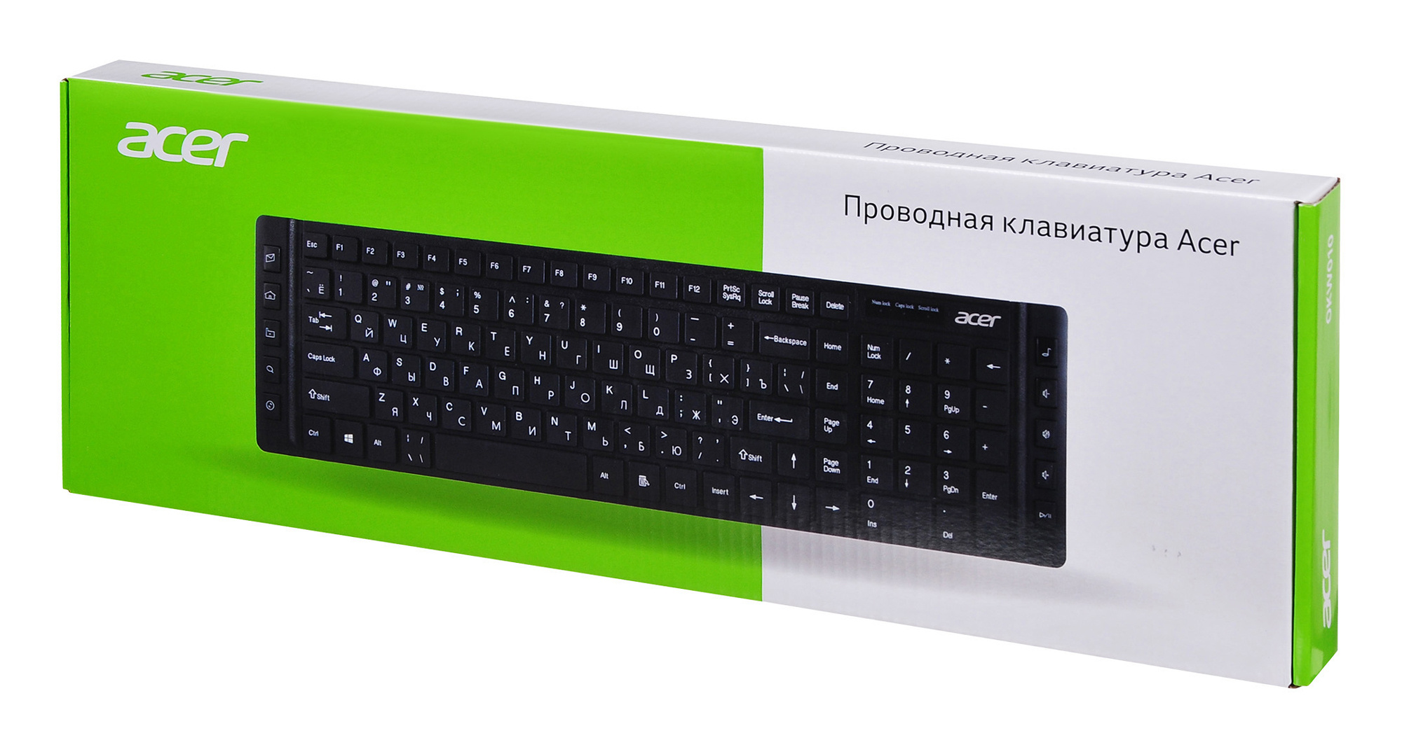 Клавиатура Acer OKW010 черный USB slim Multimedia