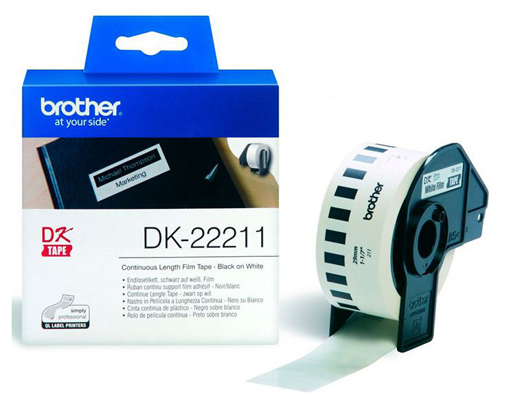 Картридж ленточный Brother DK22211 белый для Brother QL-570