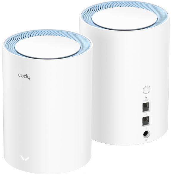 Бесшовный Mesh роутер Cudy M1200 (M1200 2-PACK) AC1200 Wi-Fi белый (упак.:2шт)