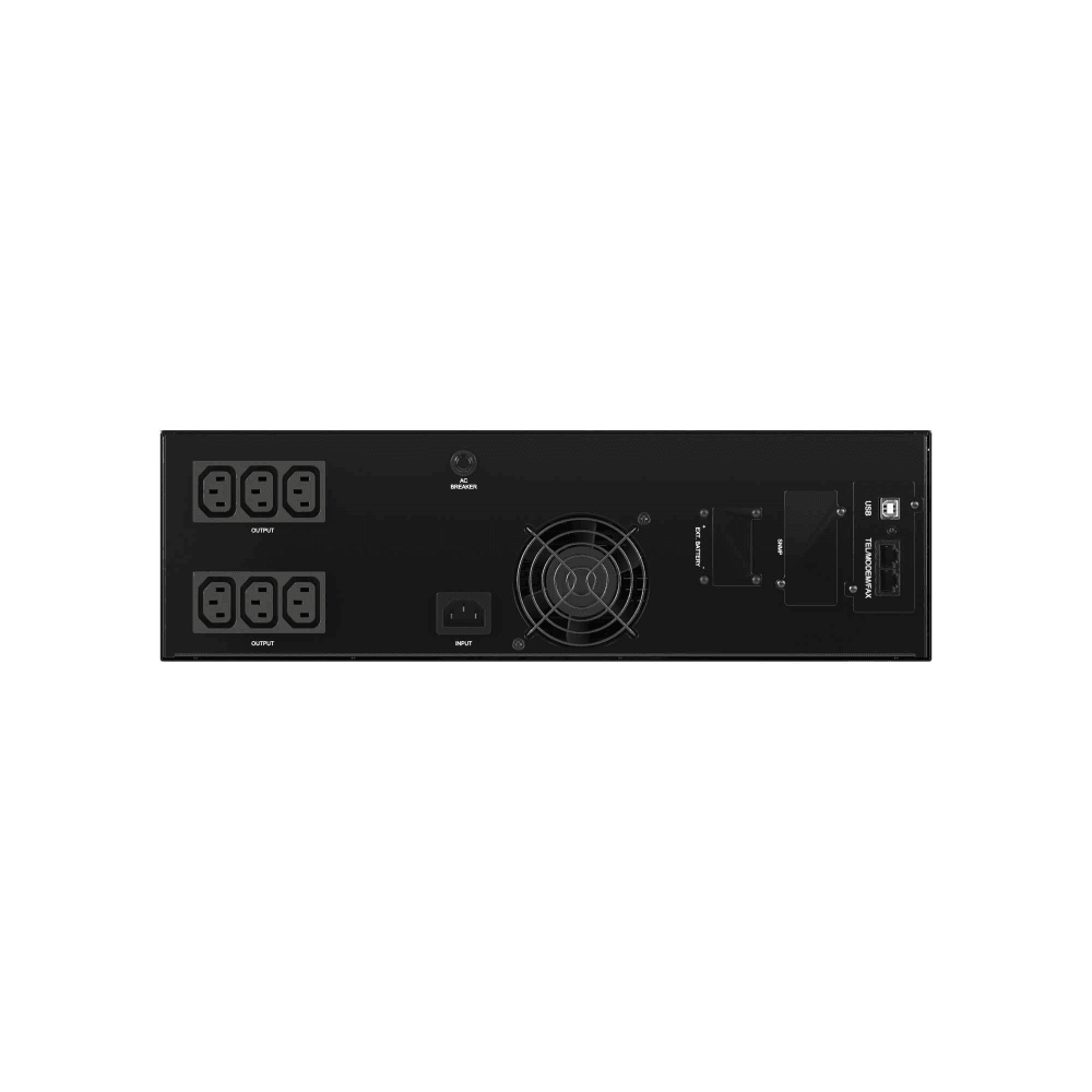 Линейно-интерактивный ИБП ДКС серии Info Rackmount Pro, 1500 ВА/1200 Вт,1/1, USB, RJ45, 6xIEC C13, Rack 3U, SNMP/AS400 slot, 2x9Aч