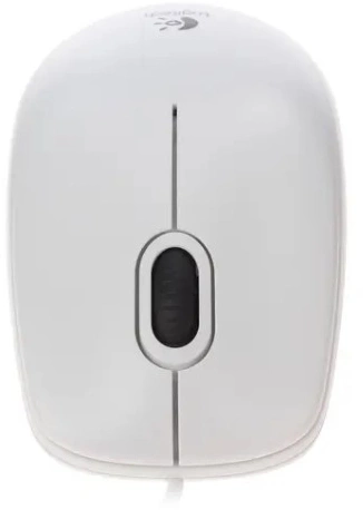 Мышь Logitech B100 White белая, оптическая 800dpi, USB, 1.8м , RTL {10} (041288)