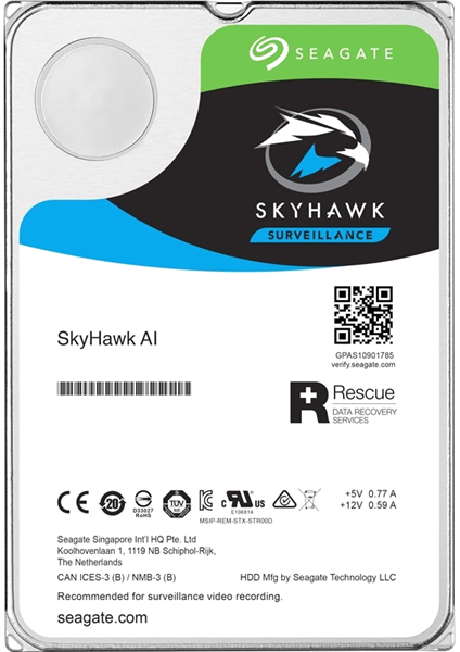 Жесткий диск Seagate SATA-III 12Tb ST12000VE001 SkyHawkAI (7200rpm) 256Mb 3.5"