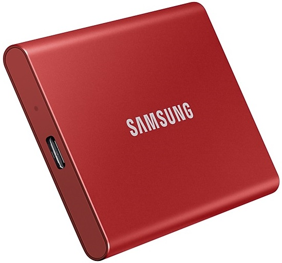 1.8" 2TB Samsung T7 Red External SSD MU-PC2T0R/WW USB 3.2 Gen 2 Type-C, 1050/1000, RTL (312441)