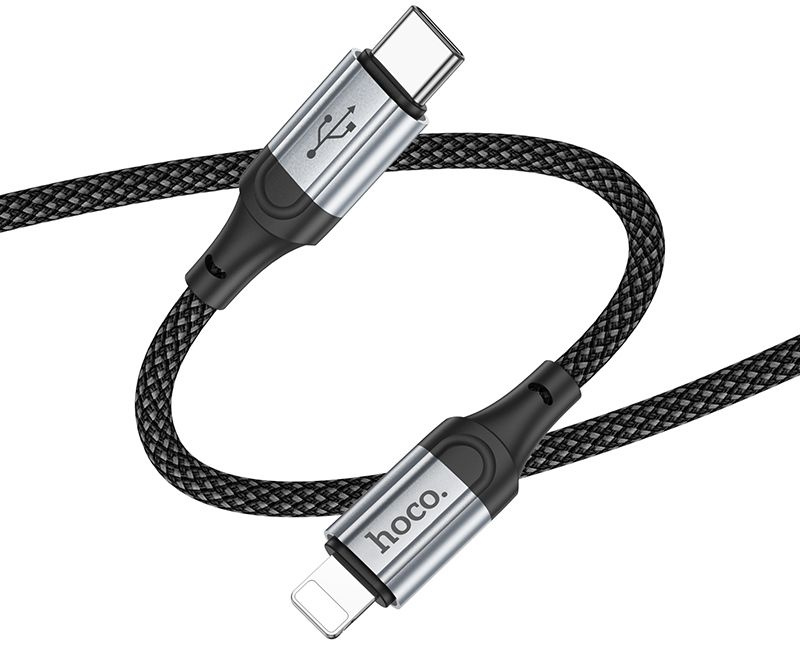 Кабель Hoco X102 Fresh iP USB Type-C (m)-Lightning (m) 1м черный коробка