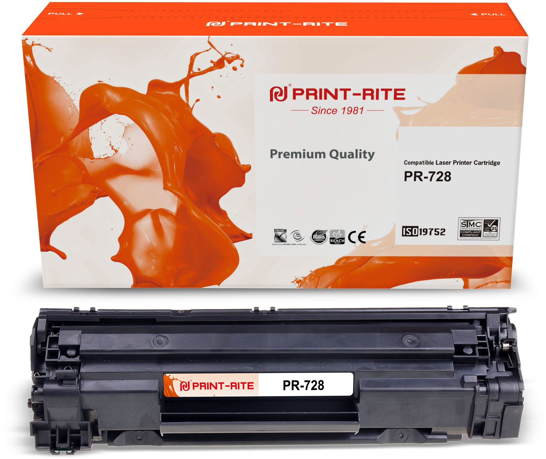 Картридж лазерный Print-Rite TFH898BPU1J PR-728 728 черный (2100стр.) для Canon i-Sensys MF4410/4430/4450/4550D