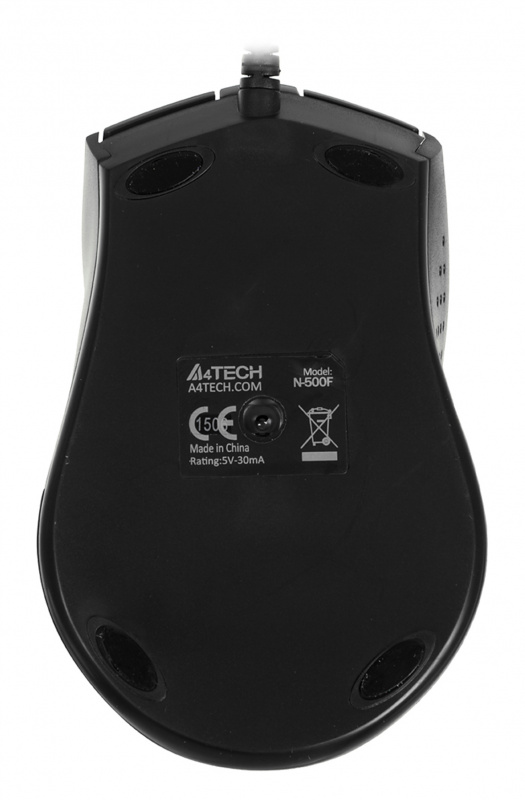 Мышь A4Tech V-Track Padless N-500F черный оптическая (1200dpi) USB (4but)