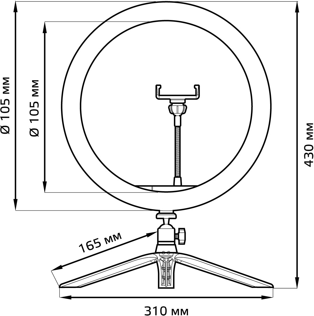 Осветитель Gauss Ring Light 15W 800lm