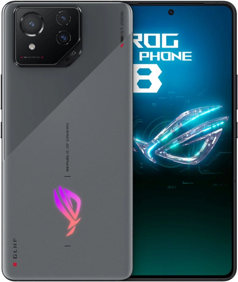 Смартфон Asus AI2401_A ROG Phone 8 256Gb 12Gb серый моноблок 3G 4G 2Sim 6.78" 1080x2400 Android 14 50Mpix 802.11 a/b/g/n/ac/ax/be NFC GPS GSM900/1800 GSM1900 TouchSc Protect