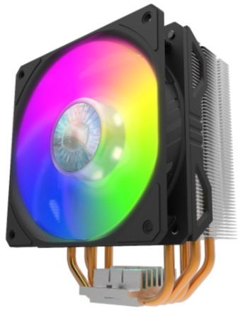 Кулер для процессора Cooler Master Hyper 212 ARGB (150W, 4-pin, 157mm, tower, Al/Cu, ARGB, fans: 1x120mm/62CFM/27dBA/1800rpm, 1700/1200/115x/AM4, ARGB Controller)