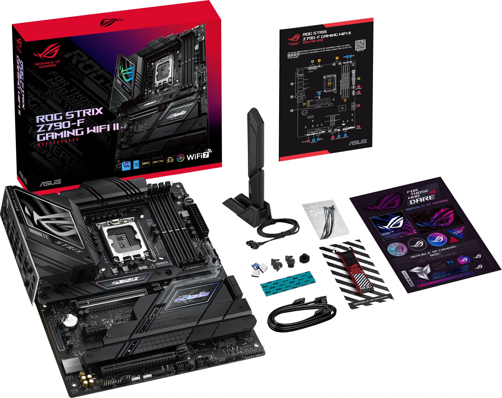 Материнская плата Asus ROG STRIX Z790-F GAMING WIFI II Soc-1700 Intel Z790 4xDDR5 ATX AC`97 8ch(7.1) 2.5Gg RAID+HDMI+DP