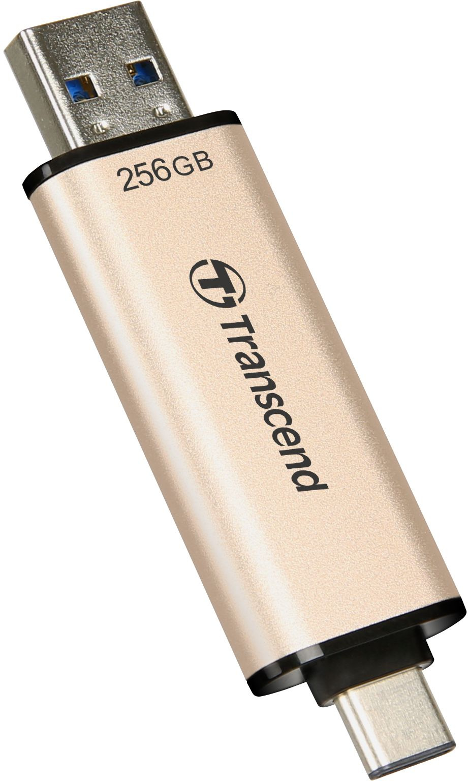 Флеш Диск Transcend 256Gb Jetflash 930С TS256GJF930C USB3.0 золотистый/черный