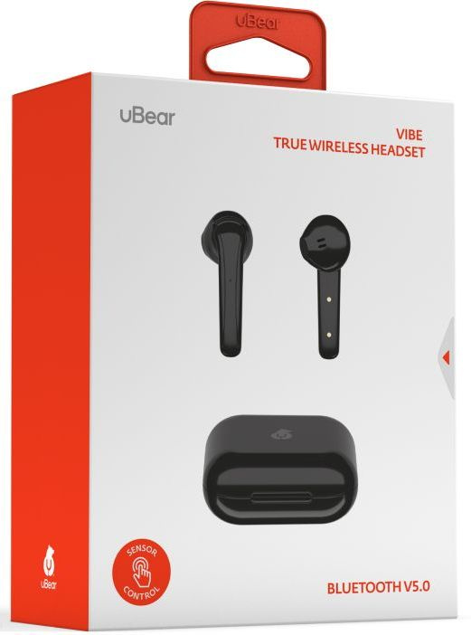 Гарнитура вкладыши uBear Vibe черный беспроводные bluetooth в ушной раковине (TW03BL01-BD)