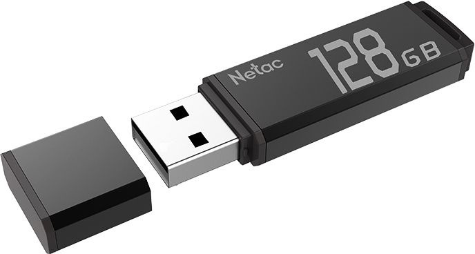 Флеш Диск Netac 128Gb U351 NT03U351N-128G-30BK USB3.0 серый