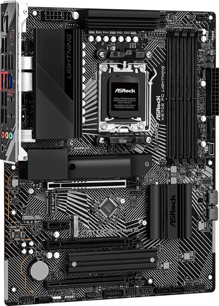 Материнская плата Asrock X670E PG LIGHTNING SocketAM5 AMD X670 4xDDR5 ATX AC`97 8ch(7.1) 2.5Gg RAID+HDMI