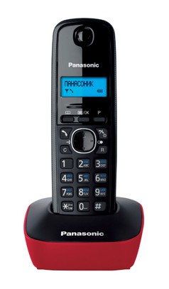 Р/Телефон Dect Panasonic KX-TG1611RUR красный/черный АОН