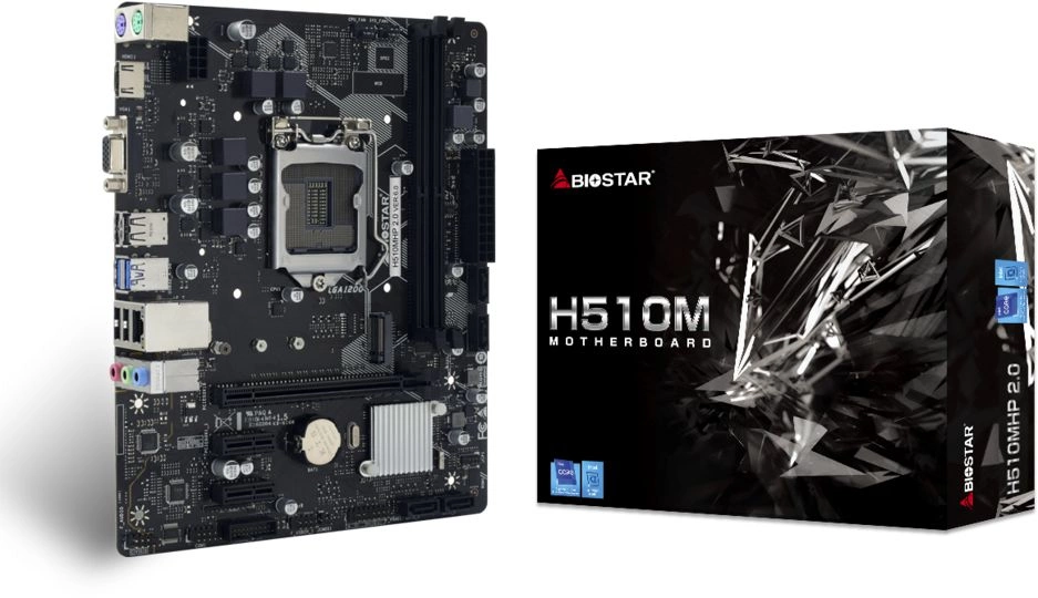 H510MHP 2.0, Socket 1200, Intel®H510, 2xDDR4-3200, D-SUB+HDMI, 1xPCI-Ex16, 2xPCI-Ex1, 4xSATA3, 1xM.2, 8 Ch Audio, GLan, (4+4)xUSB2.0, (2+2)xUSB3.2, 2xPS/2, mATX, RTL {}