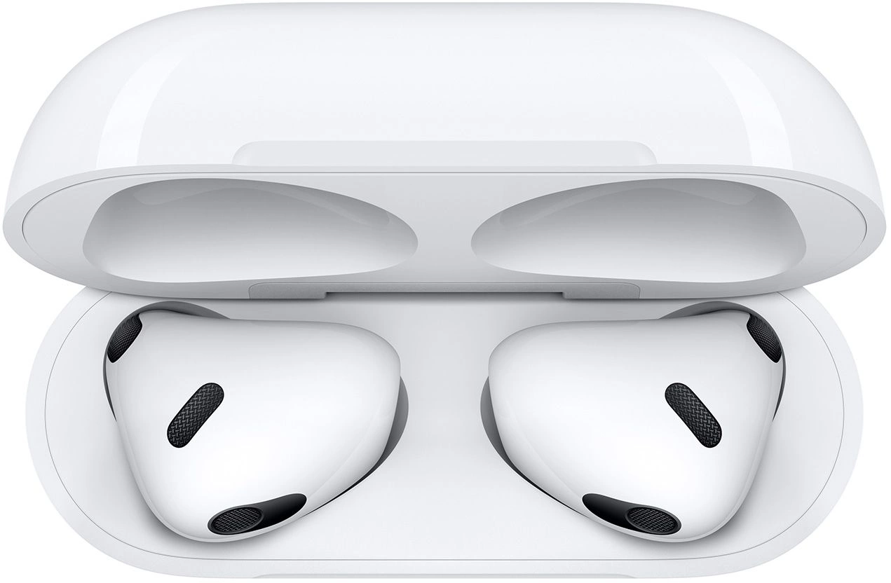 Гарнитура вкладыши Apple AirPods 3 A2565/A2564/A2897 Lightning белый беспроводные bluetooth в ушной раковине (MPNY3CH/A)