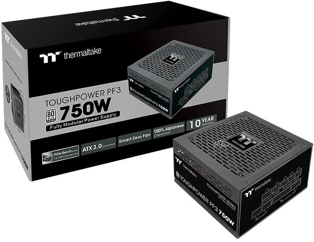 Toughpower PF3 PS-TPD-0750FNFAPE-3 0750W/Fully Modular/Non Light/Full Range/Analog/80 Plus Platinum/ PS-TPD-0750FNFAPE-3 0750W/Fully Modular/Non Light/Full Range/Analog/80 Plus Platinum/EU/100% JP CAP/All Flat Cables/Gen 5