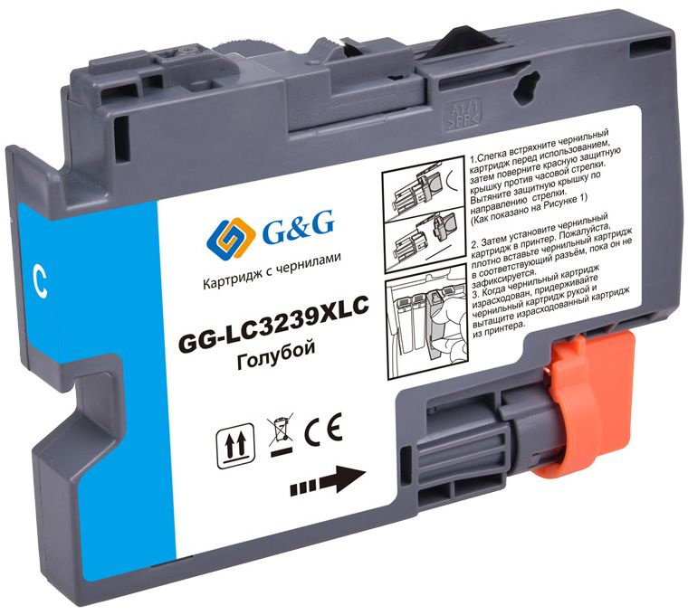 Картридж струйный G&G GG-LC3239XLC голубой (52мл) для Brother HL-J6000DW/J6100DW