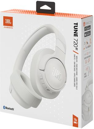 Гарнитура мониторные JBL Tune 720 BT 1.2м белый беспроводные bluetooth оголовье (JBLT720BTWHT)