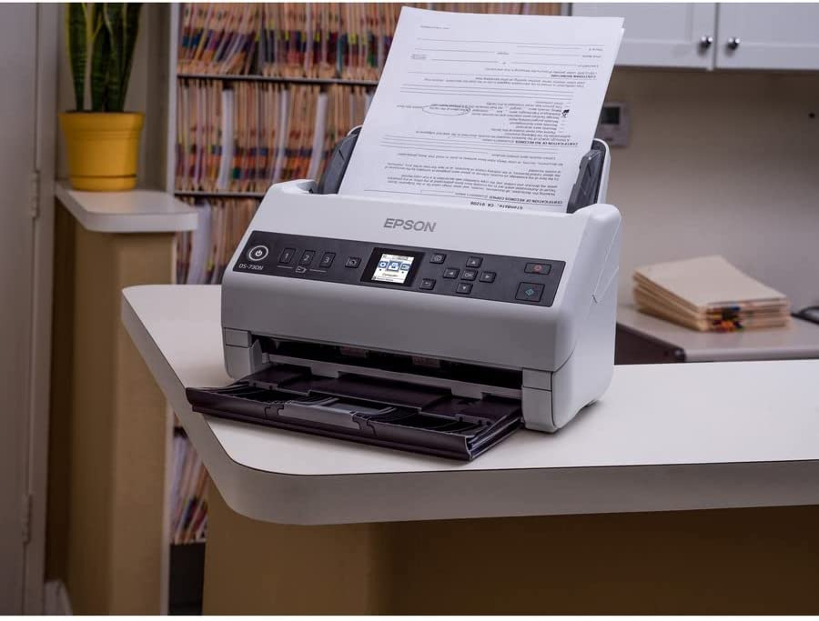 Сканер планшетный/протяжный Epson WorkForce DS-730N (B11B259401/B11B259502) A4 белый