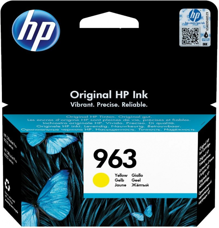 Картридж струйный HP 963 3JA25AE желтый (700стр.) для HP OfficeJet Pro 901x/902x HP