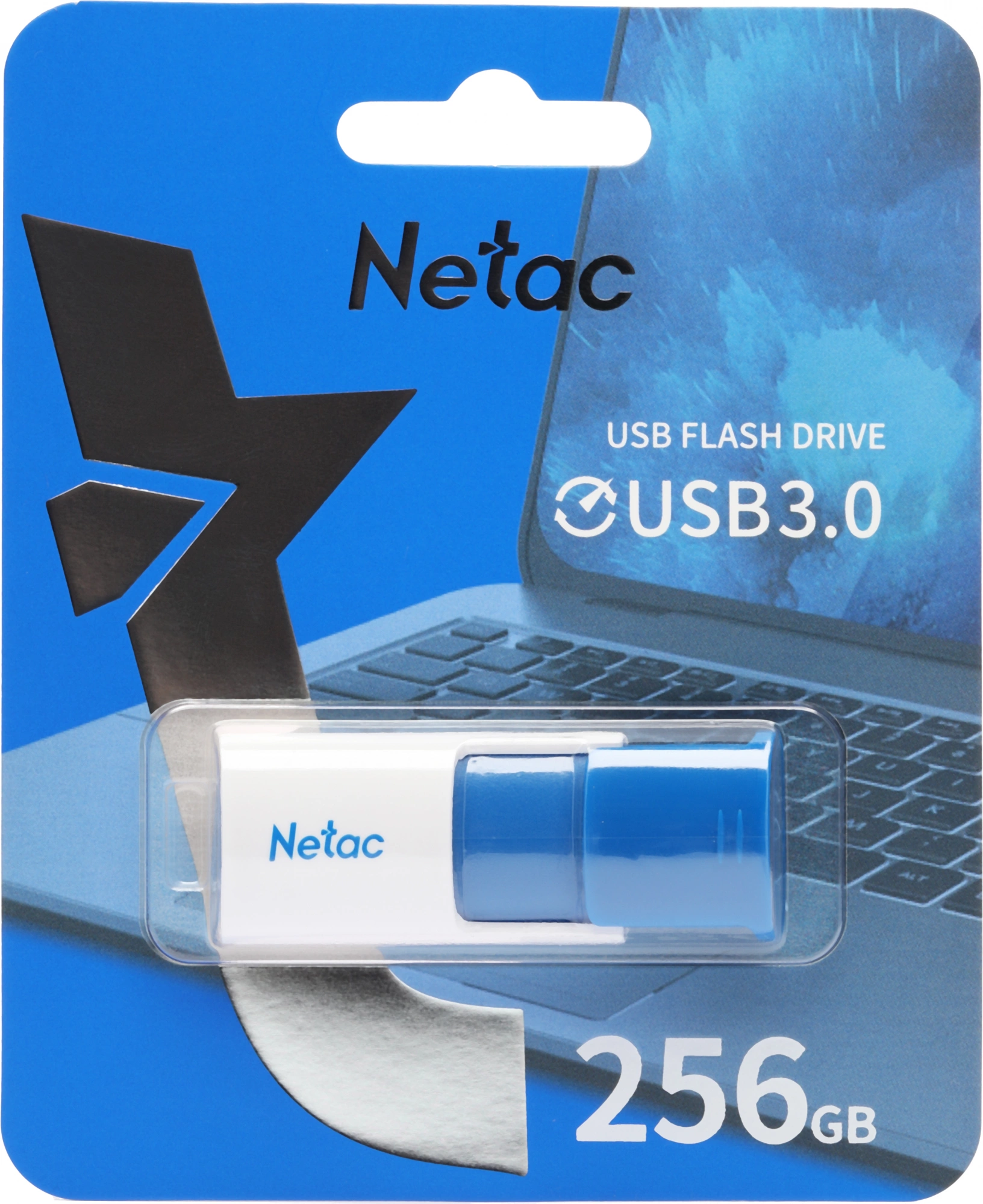 Флеш Диск Netac 256Gb U182 NT03U182N-256G-30BL USB3.0 синий/белый