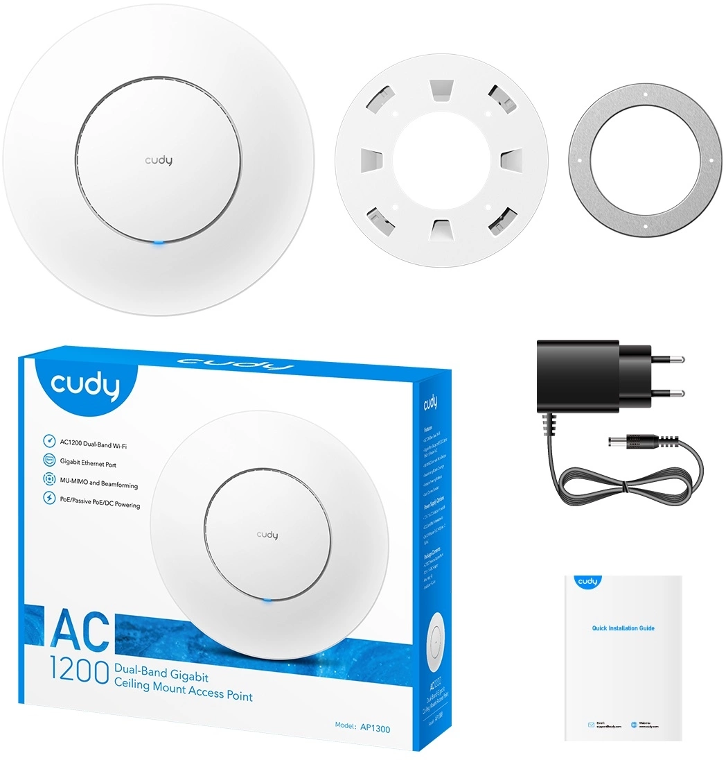 Точка доступа Cudy AP1300 AC1200 Wi-Fi белый