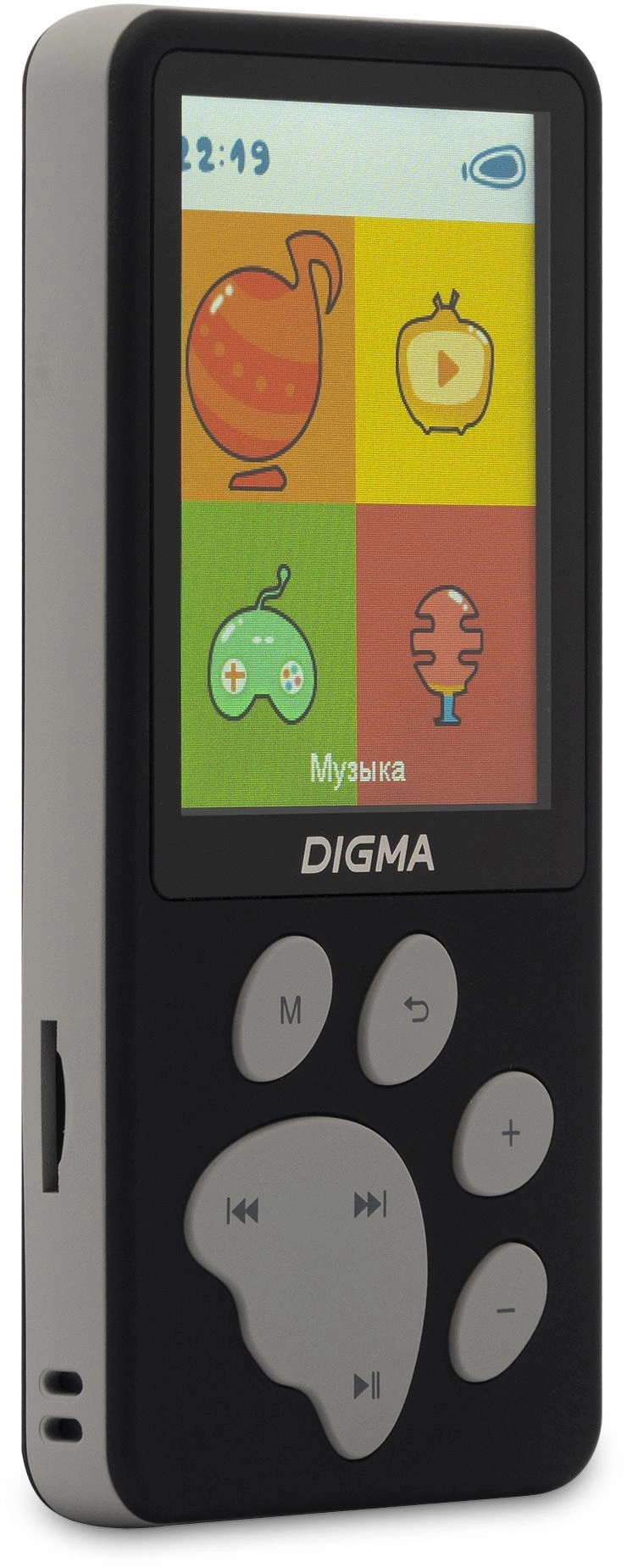 Плеер Hi-Fi Flash Digma S5 8Gb черный/серый/2.4"/FM/microSD/microSDHC