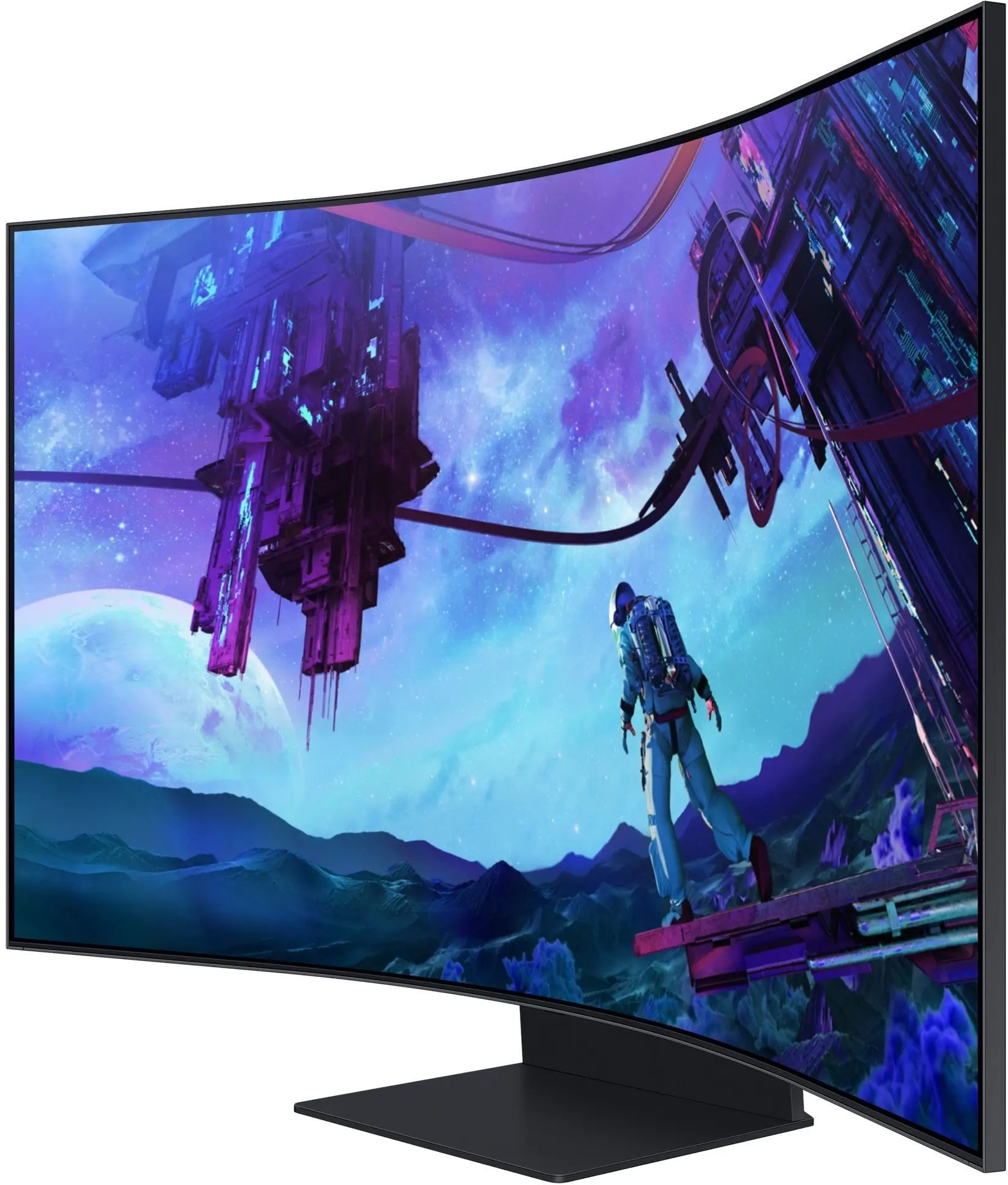 Монитор Samsung 55" Odyssey Ark S55CG97WNI черный VA LED 16:9 HDMI M/M матовая HAS Piv 600cd 178гр/178гр 3840x2160 165Hz FreeSync Premium Pro DP WQ USB 41.5кг