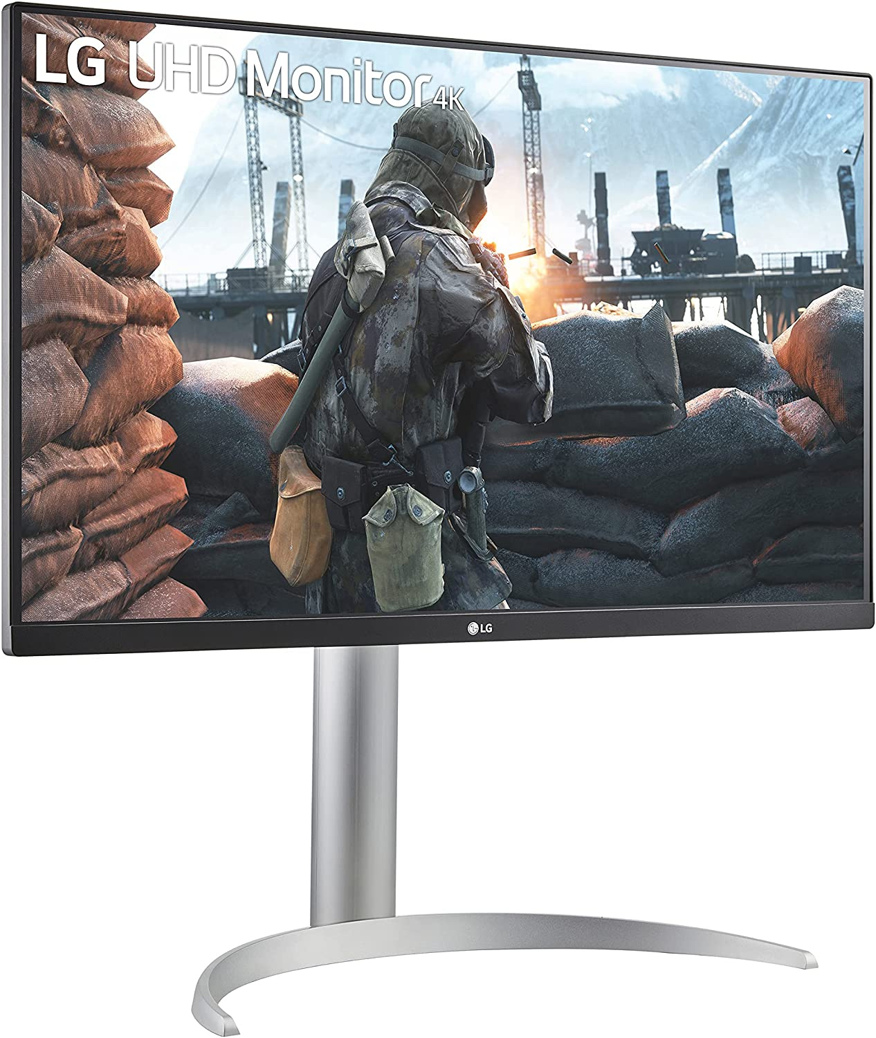 Монитор LG 27" UltraFine 27UP650-W серебристый IPS LED 5ms 16:9 HDMI матовая HAS 1200:1 400cd 178гр/178гр 3840x2160 60Hz DP 4K 5.9кг