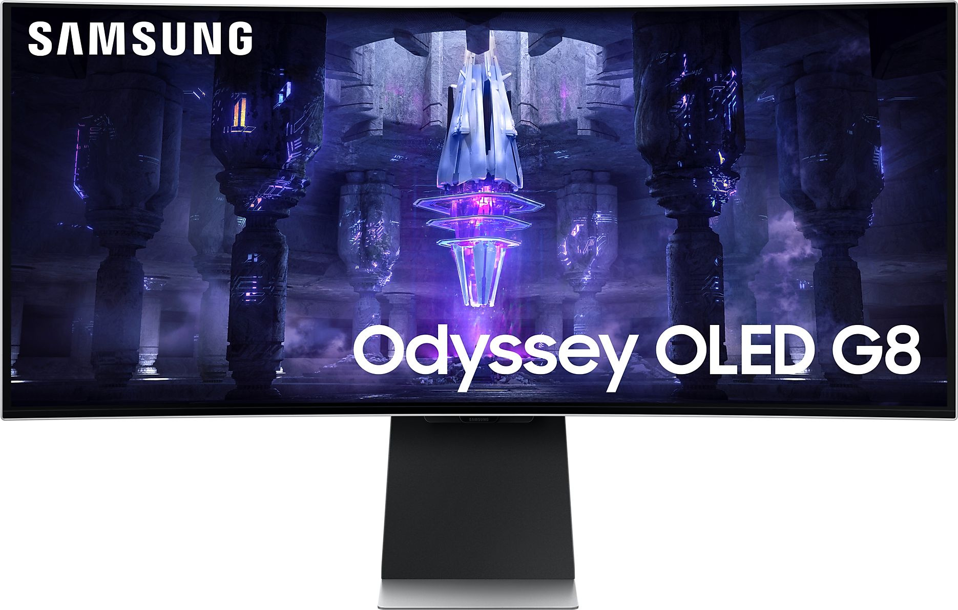 Монитор Samsung 34" Odyssey OLED G8 S34BG850SI серебристый OLED LED 21:9 M/M полуматовая HAS 250cd 178гр/178гр 3440x1440 175Hz FreeSync Premium Ultra WQHD USB 7.5кг