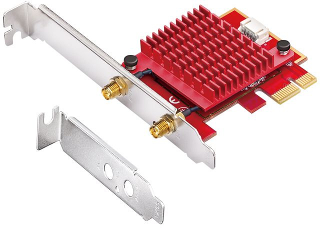 Сетевой адаптер Wi-Fi + Bluetooth Cudy WE3000S АХ5400 PCI Express (ант.внеш.съем) 2ант.