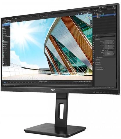 Монитор AOC 27" Pro Q27P2Q черный IPS LED 4ms 16:9 HDMI M/M матовая HAS Piv 300cd 178гр/178гр 2560x1440 75Hz VGA DP 2K USB 6.31кг