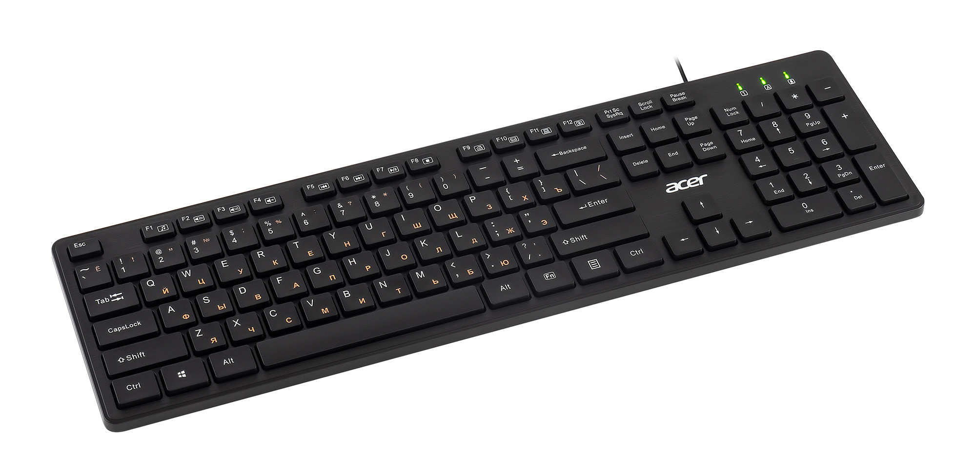 Клавиатура Acer OKW122 черный USB (ZL.KBDEE.00C)