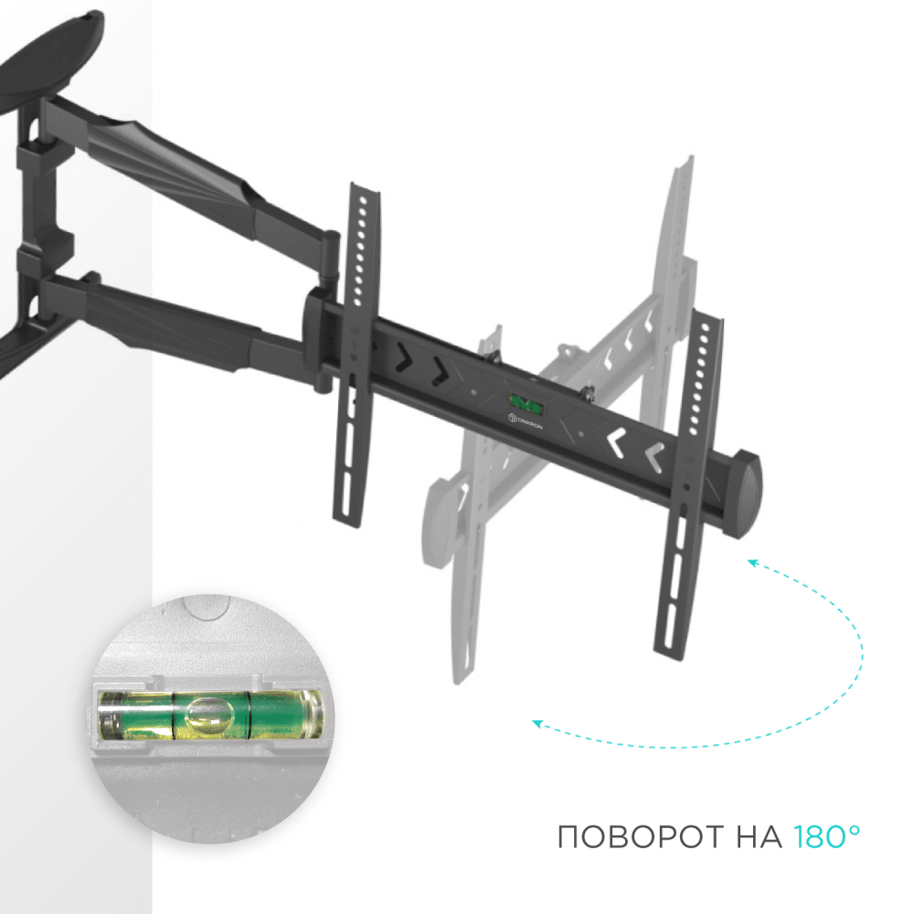 Наклонно-поворотный кронштейн ONKRON NP47чёрный