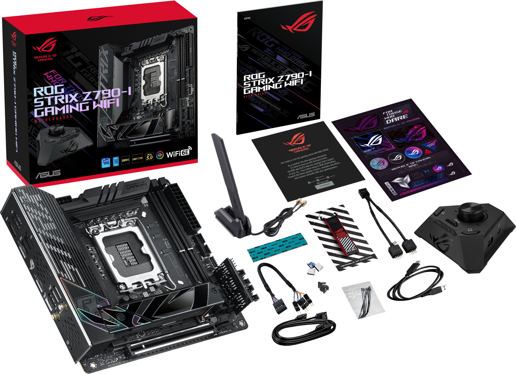 Материнская плата Asus ROG STRIX Z790-I GAMING WIFI Soc-1700 Intel Z790 2xDDR5 mini-ITX AC`97 8ch(7.1) 2.5Gg RAID+HDMI