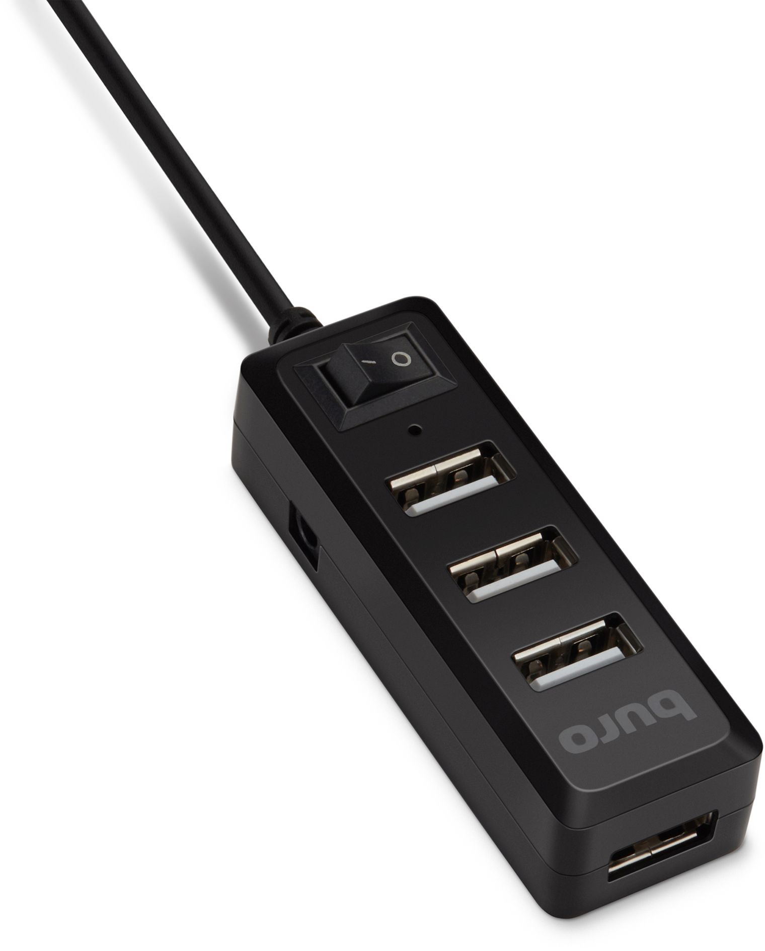 Разветвитель USB 2.0 Buro BU-HUB4-0.5L-U2.0 4порт. черный